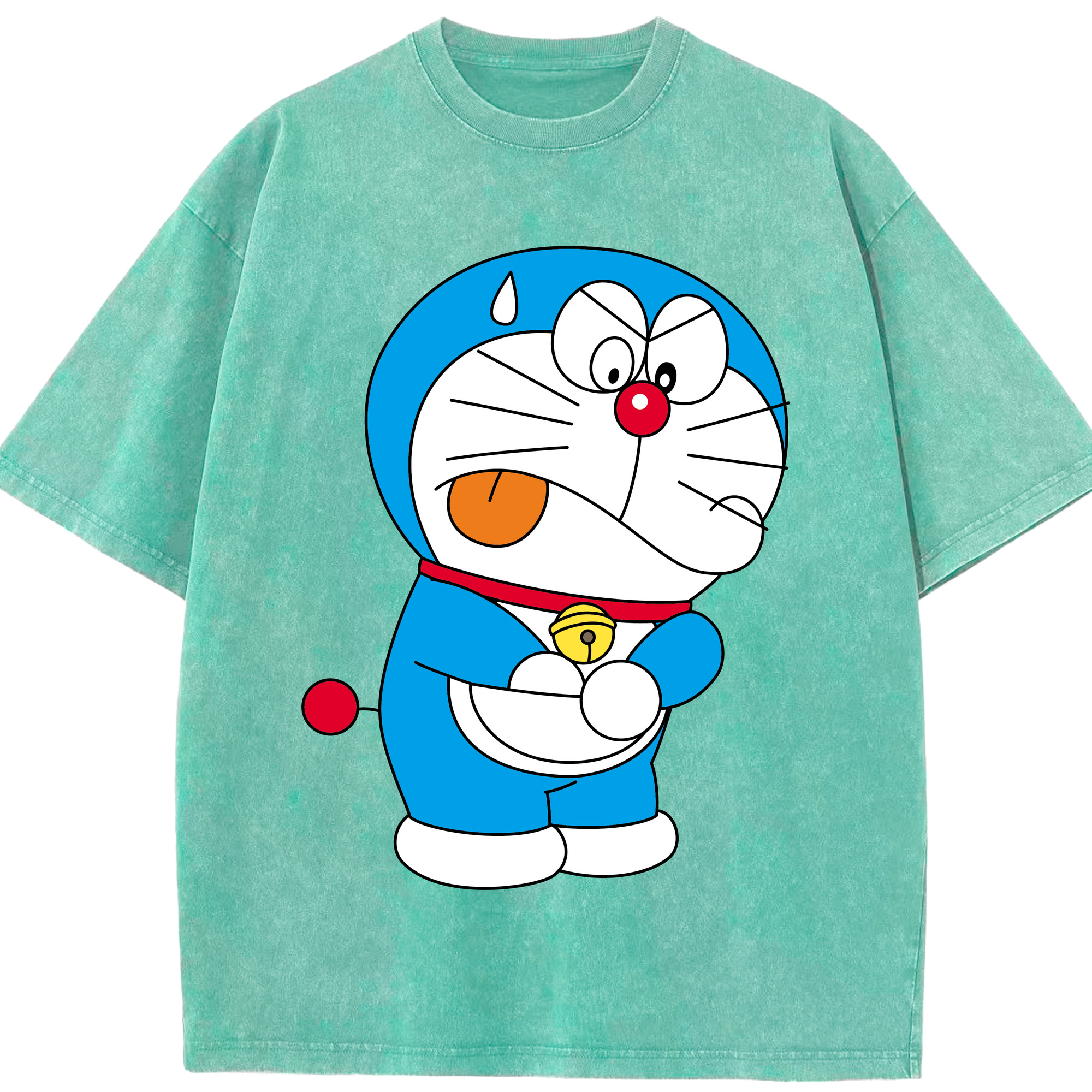 （画像用） ドラえもん Doraemon 綿100% ヴィンテージ風 半袖Tシャツ（フロントプリント）